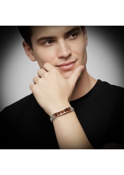 Kaplan Gözü Taşı ve Paslanmaz Çelik Bileklik 9592B23D4 fiyatları