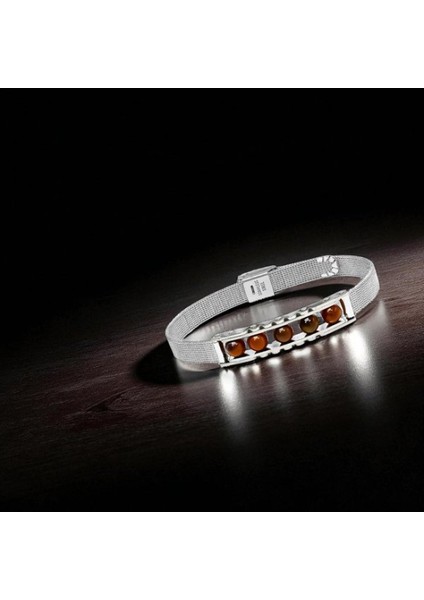 Kaplan Gözü Taşı ve Paslanmaz Çelik Bileklik 9592B23D4 fırsatları