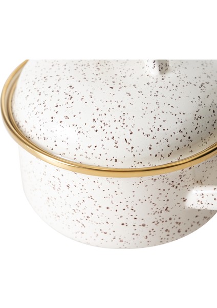 Vıntage Enamel Derin Tencere 14 cm