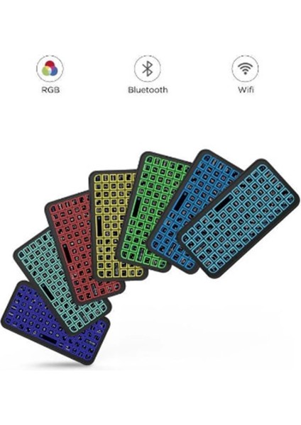Buğz Mini Klavye Smarttv Işıklı Bluetooth Kablosuz Televizyon Ps3 Dizüstü Tabletler ve Telefonlar Için