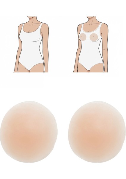 Göğüs Ucu Gizleyici Uzun Ömürlü Silikon 4 Adet
