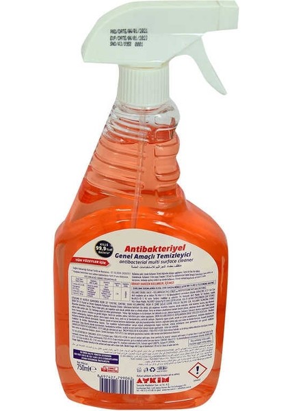 Genel Amaçlı Temizleyici Tüm Yüzeyler Için Tcu Spreyli 750 ml fiyatları