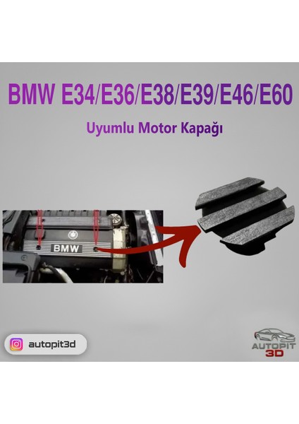 Bmw E34, E36, E38, E39, E46, E60 Uyumlu Motor Kapağı