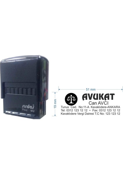 912 Kişiye Özel Avukat Kaşesi