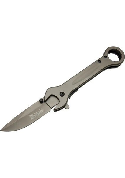 Columbia 8000B Anahtar Görünümlü Siyah Kamp Çakı 19 cm - Otomatik, Metal Sap