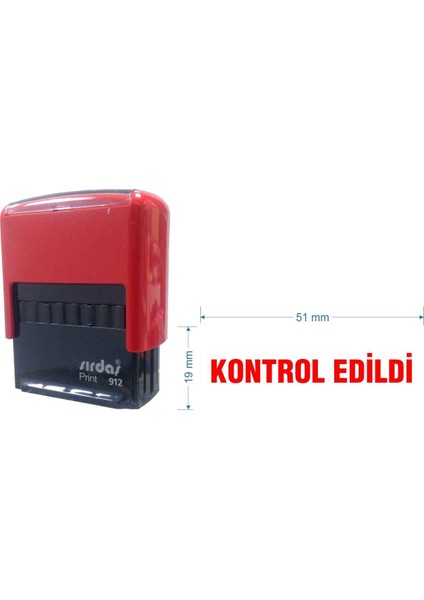 912 Kaşe Kırmızı Makine Kırmızı Keçe 'Kontrol Edildi' Yazısı İle