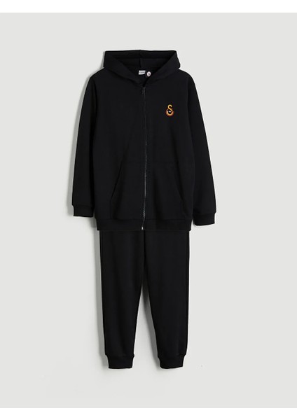 Lcw Kids Siyah Kapüşonlu Galatasaray Baskılı Erkek Çocuk Eşofman Takım fırsatları