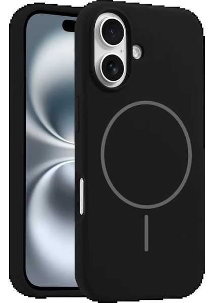iPhone 16 Kılıf Jully Magsafe Kapak - SIYAH-(5796) - I53H84N2-6A96VS
