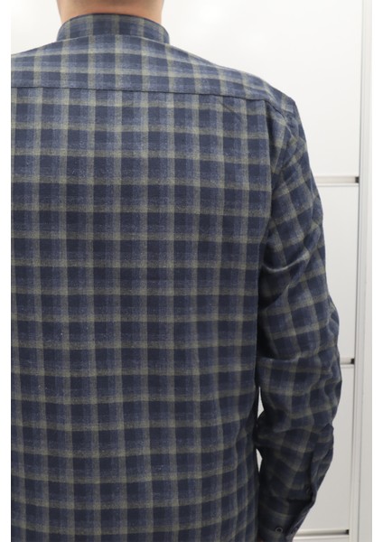 Fistan Store Erkek Ekose Klasik Kesim Rahat Kalıp Tek Cepli Kışlık Kaşmir Gömlek fırsatları