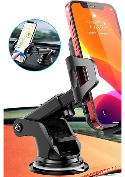 Teleskobik Uzayabilen Araç Içi Akrobat Telefon Tutucu Car Phone Holder Vantuzlu fiyatları