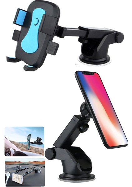 Teleskobik Uzayabilen Araç Içi Akrobat Telefon Tutucu Car Phone Holder Vantuzlu indirimleri