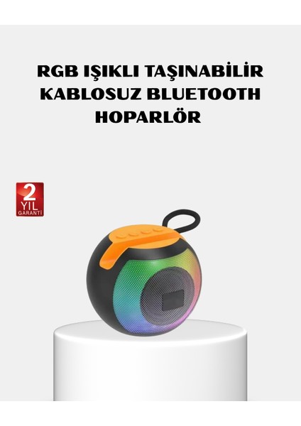 Rgb Işıklı Bluetooth Hoparlör – 360° Stereo Ses ve 8 Saat Çalma Süresi - I35H70N9-2A56VS