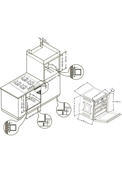 Yeni Nesil Ankastre Set (OV401S - CG20060S - H10060SX ) 6 Yılgaranti