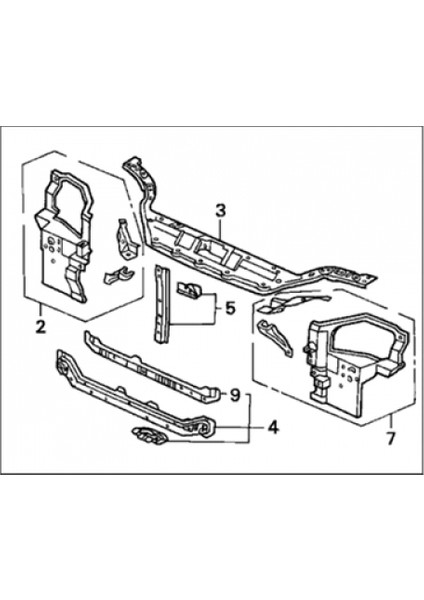 Civic 1992-1995 Ön Panel Oem No (60400-SR3-A00ZZ)