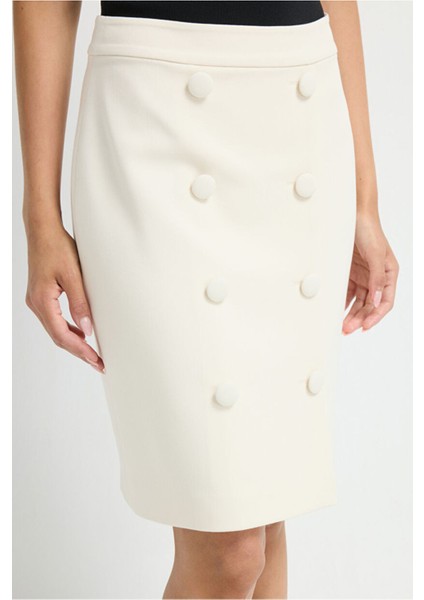 Çift Düğmeli Etek Vanilya 12745654000 indirimleri