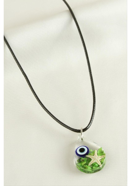 Sultan Çiçeği Damla Epoksi Kolye