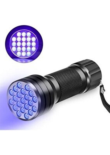 Guassi 21 LED Uv Ultraviyole El Feneri Para Kimlik Hayvan Leke Kontrolü fırsatları