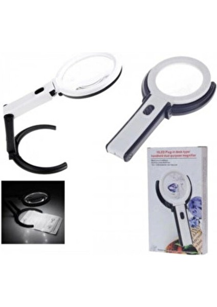 2X5X120MM 10 Ledli Masaüstü Büyüteç