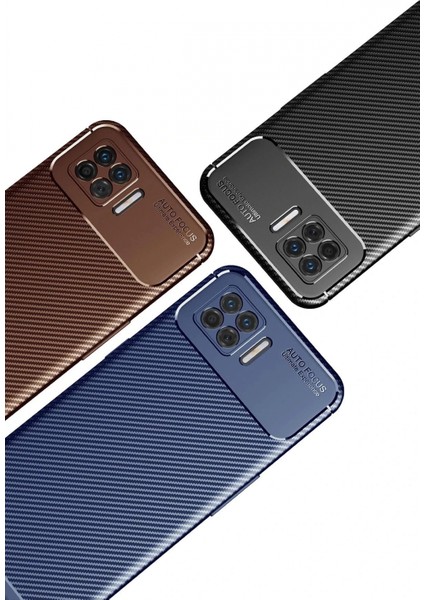 Oppo A73 Kılıf Auto Focus Karbon Kapak - Kahverengi (K95) modelleri