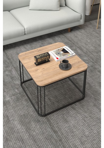 Orta Sehpa ve Zigon Sehpa Oval Lüx 5'li Set Beyaz