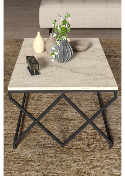 Orta Sehpa ve Zigon Yan Sehpa Flora Set Gold Beyaz fırsatları