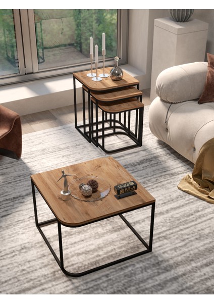 Orta Sehpa ve Zigon Yan Sehpa Flora Set Gordion fırsatları