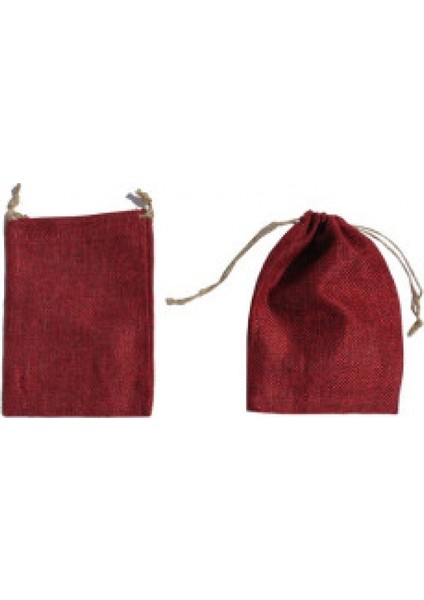 Kese Çuval Natural Kırmızı Küçük 9X12 cm Pk:20