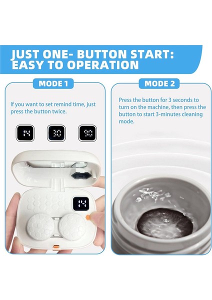 Aynalı Kontakt Lens Temizleyici, Kontakt Lens Temizleme Makinesi, USB Ultrasonik Kontakt Lens Temizleyici, Yumuşak Lens Atımı Için (Yurt Dışından) indirimleri