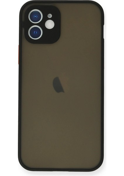 iPhone 12 Mini Kılıf Montreal Silikon Kapak - SIYAH-(5796) - I19H95N9-0A88VS