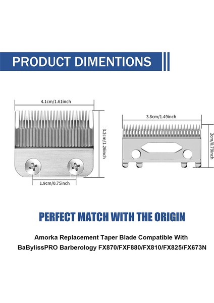 FX802G Babylisspro Saç Kesme Makineleri Için Yedek Bıçaklar FX870/FXF880/FX810/FX825/FX673N, Gümüş (Yurt Dışından) indirimleri