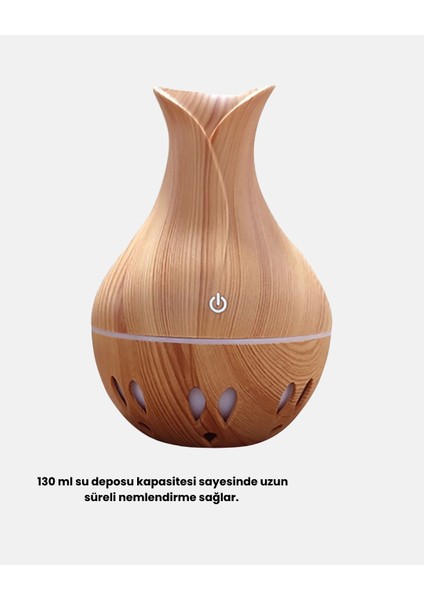 Bfs Ahşap Desenli 130 ml Aromaterapi Difüzör Sessiz ve USB Bağlantılı modelleri