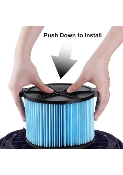 Rıdgıd 3 Ila 4,5 Galon Islak/kuru Atölye Elektrikli Süpürgeler Temizleme Parçaları Için 4 Paket VF3500 3 Katmanlı Ince Toz Kıvrımlı Kağıt Filtre (Yurt Dışından) modelleri