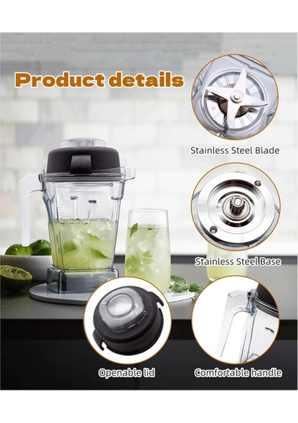 Vitamix 5200 Blender Sürahi 48OZ Kap Yedek Parçaları Vitamix C-Serisi/g-Serisi Blenderlara Uygundur (Yurt Dışından) modelleri