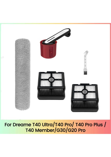 Dreame T40 ULTRA/T40 PRO/T40 Pro PLUS/T40 MEMBER/G30/G20 Pro Elektrikli Süpürge Parçaları Için 5 Adet Fırça Rulosu ve Hepa Filtresi (Yurt Dışından) indirimleri