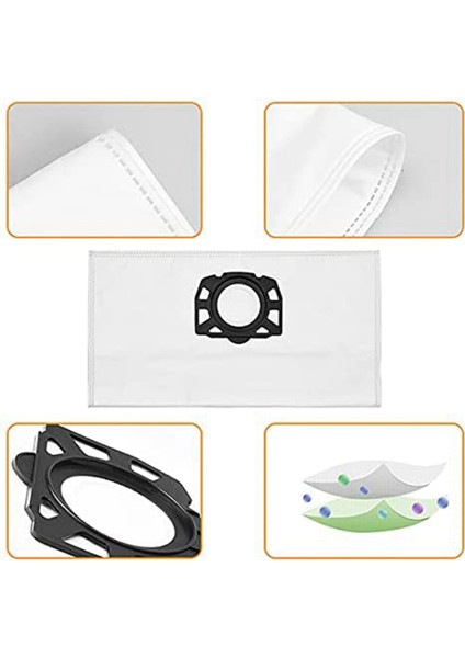 Karcher Mv4 Mv5 Mv6 Wd4 Wd5 Wd6 Için Elektrikli Süpürge Toz Torbaları Yedek Torbalar (Yurt Dışından) modelleri