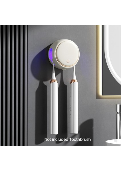 Duvara Monte Diş Fırçası Tutucu 2 Diş Fırçası Yuvalı Diş Fırçası Kılıfları Şarj Edilebilir Seyahat Ev Diş Fırçası Tutucu B (Yurt Dışından) modelleri