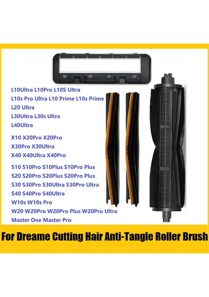 Dreame X40/X30/X20/X10/S30/S20/S10 Serisi Saç Kesme Anti-Tangle Rulo Fırça Kazıma Şeridi Vakum Aparatı (Yurt Dışından)