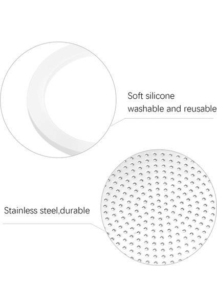 9 Parça Silikon Conta ve 3 Parça Paslanmaz Filtre Conta Paslanmaz Çelik Conta 6 Bardak Moka Express Için Yedek (Yurt Dışından) fiyatları