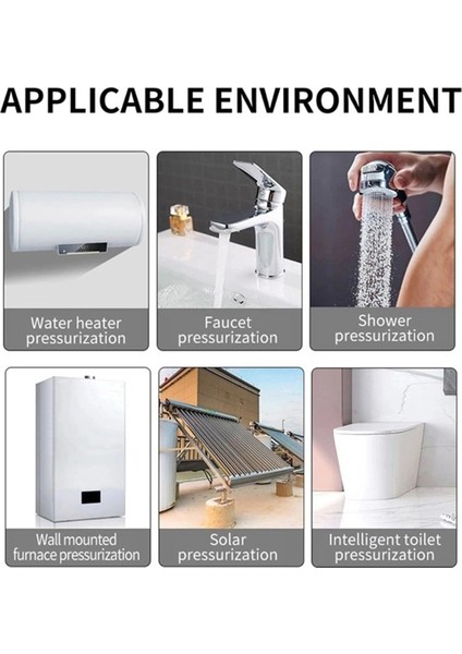 Ev Musluk Suyu Takviye Pompası Güvenli ve Düşük Gürültülü 150P Sprinkler Duş Mutfak Asma Deliksiz A Ab Fişi (Yurt Dışından) fırsatları
