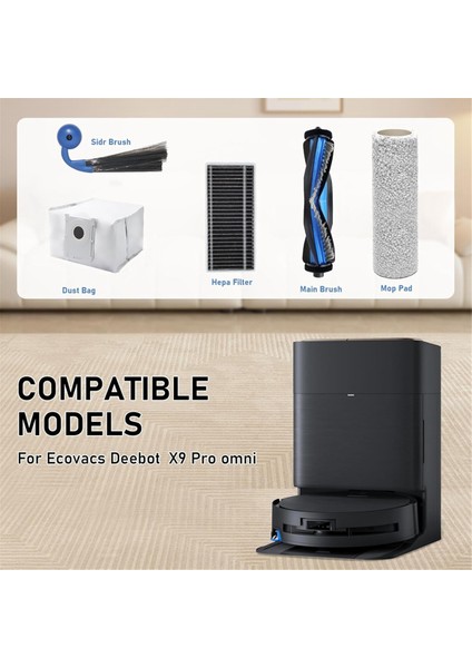 Ecovacs Deebot X9 Pro Omni / X9 Omnı / X9 Pro Elektrikli Süpürge Yedek Parçaları Için Aksesuar Kiti (Yurt Dışından) modelleri
