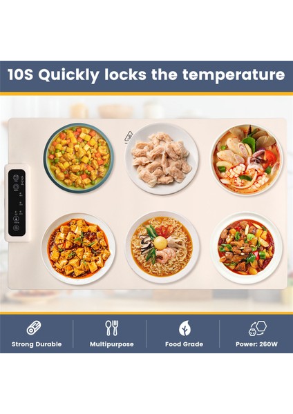 Yemek Isıtma Tepsisi Matı Elektrikli Rulo Tabak Isıtıcısı Ayarlanabilir Isı Seviyesi Sıcaklığı ile Yemeği Sıcak ve Sıcak Tutar (Abd) (Yurt Dışından) indirimleri