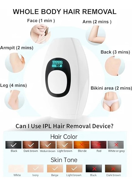 Lazer Epilatör Ipl Kadınlar Için Tüy Alma Vücut Yüz 999.999 Flaş Kalıcı Ağrısız Ipl Tüy Alma Cihazı Eu-Plug B (Yurt Dışından) fiyatları
