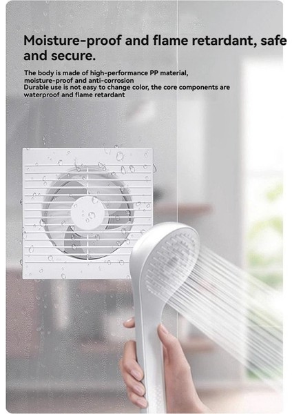 220V Sessiz Havalandırma Güçlü Egzoz Çıkarıcı Fan Pp Su Geçirmez Havalandırma Fanı Duvara Monte Ev Çıkarıcı 10IN(EU) (Yurt Dışından) fiyatları