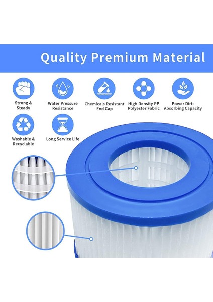 Adet Havuz Filtreleri Kartuşları Tip S1 Intex Purespa Için Uyumlu, Sıcak Küvet Filtre Kartuşu Yüzme Havuzu Spa Filtresi (Yurt Dışından) modelleri