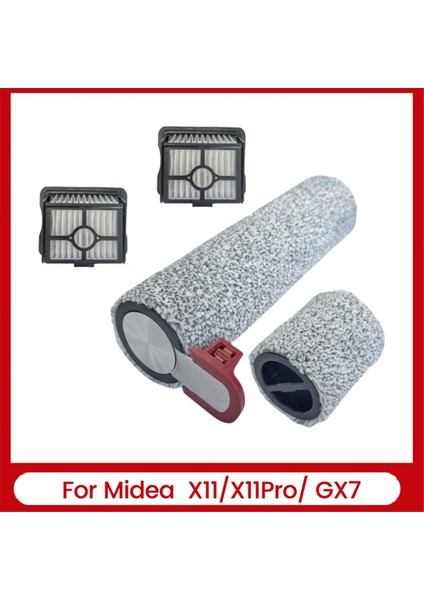 Midea X11/X11PRO/GX7 Zemin Fırçalama Makinesi Aksesuarları Yedek Rulo Fırça Seti Için Rulo Fırça ve Hepa Filtresi (Yurt Dışından)