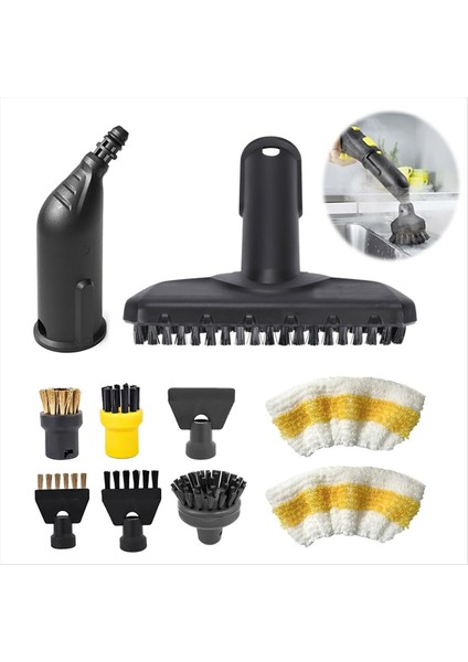 Karcher Buharlı Temizleyiciler Sc1, Sc2, Sc3, Sc4 Için 10 Parçalı Aksesuar Seti (Yurt Dışından)