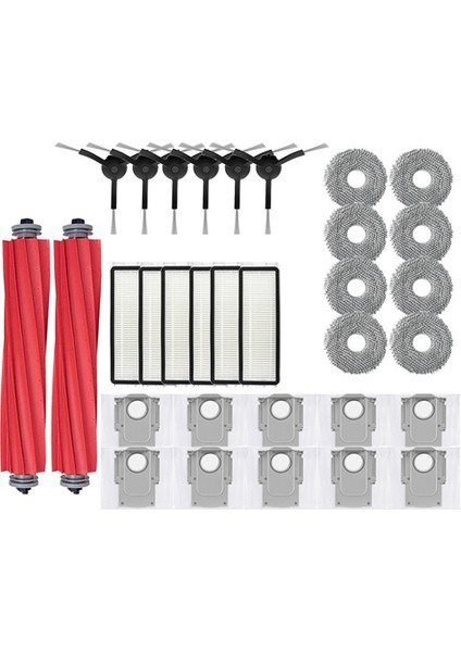 Roborock Q REVO/P10 A7400RR Elektrikli Süpürge Ana Yan Fırça Hepa Filtre Paspas Bezleri Toz Torbası Yedek Parça (Yurt Dışından)