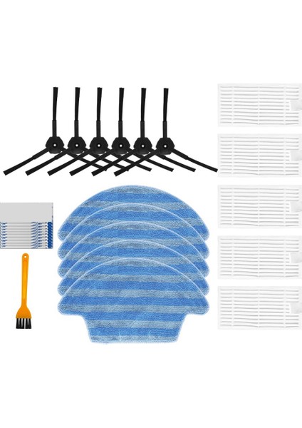 Ecovacs CEN540/CEM546 Hepa Filtre Paspas Bezleri Bez Yedek Robotik Elektrikli Süpürge Yedek Parça Aksesuarı (Yurt Dışından)