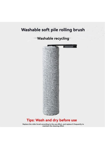 Tımco 2.0 Lcd/led Zemin Fırçalama Makinesi Aksesuarları Silindir Fırça Yedek Parçaları Yumuşak Kıllı Silindir Islak ve Kuru (Yurt Dışından) fiyatları