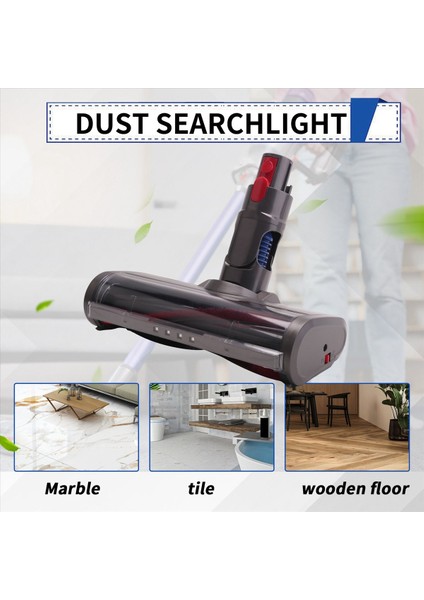 Dyson V7 V8 V10 V11 V15 Yeşil LED Işıklı Elektrikli Süpürge Fırça Başlığı (Yurt Dışından) indirimleri
